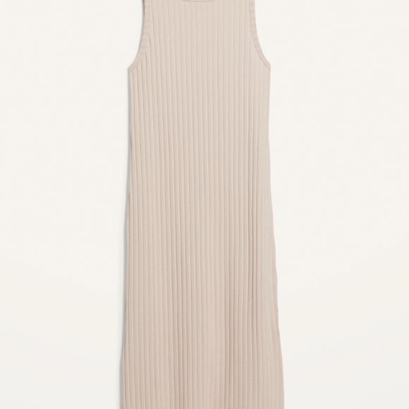 Old Navy Fitted Sleeveless Rib-Knit Midi Sweater Dress in Black Medium - Picture 7 of 8